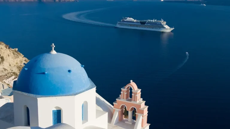 Luxury Cruise Ship in Mediterranean