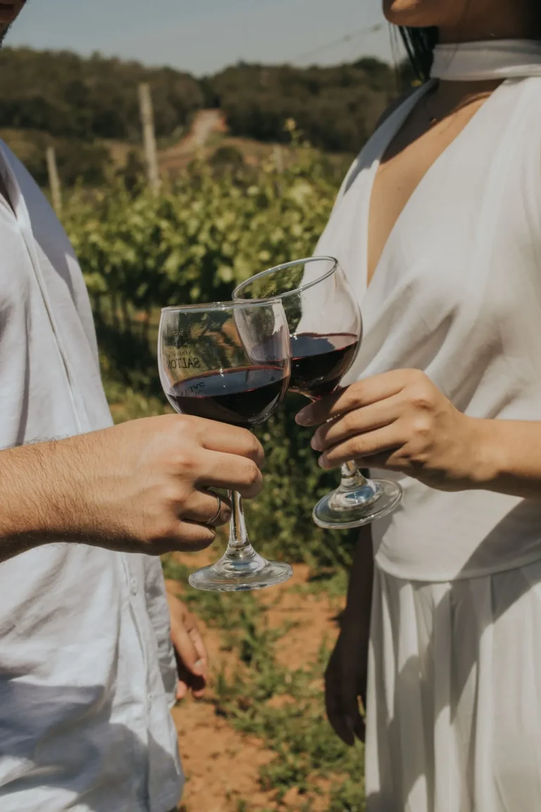 couple wine tasting winery
