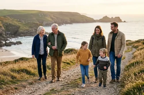Multi-generational family enjoying a vacation together